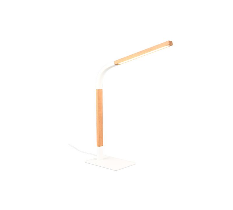 Lampka biurkowa Trio Norris jasne drewno-biała LED 7W 3000K 950lm IP20 wym:73,5x18x55cm - 1 szt.