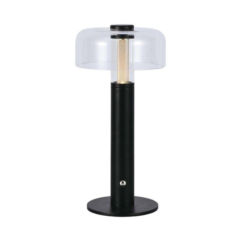 Lampka biurkowa V-TAC 1049 czarno-przezroczysty LED 1W 3000K 100lm akumulator IP20 wym: 30 x 15 x 15 cm metal - 1 szt.