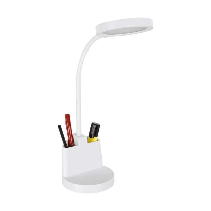Lampka biurkowa z przybornikiem elastyczne ramię dotykowa Struhm LABOR biała LED 8,2W 3900KK 520lm IP20 - 1 szt.