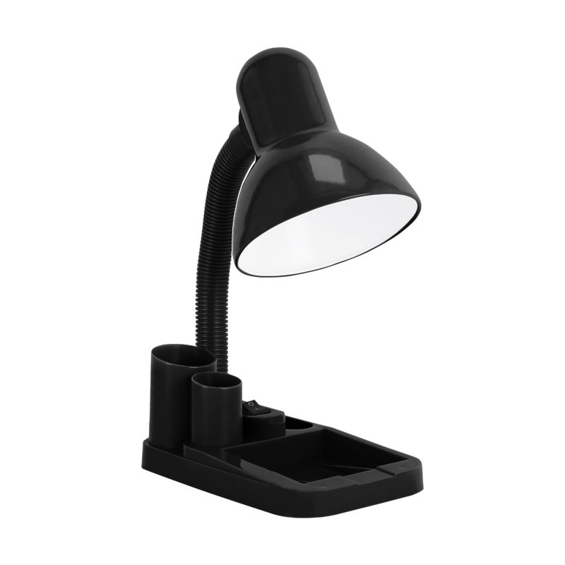 Lampka biurkowa z przybornikiem elastyczne ramię Struhm IDOL czarna 1xE27x15W IP20 wym:30x11,5x18cm - 1 szt.