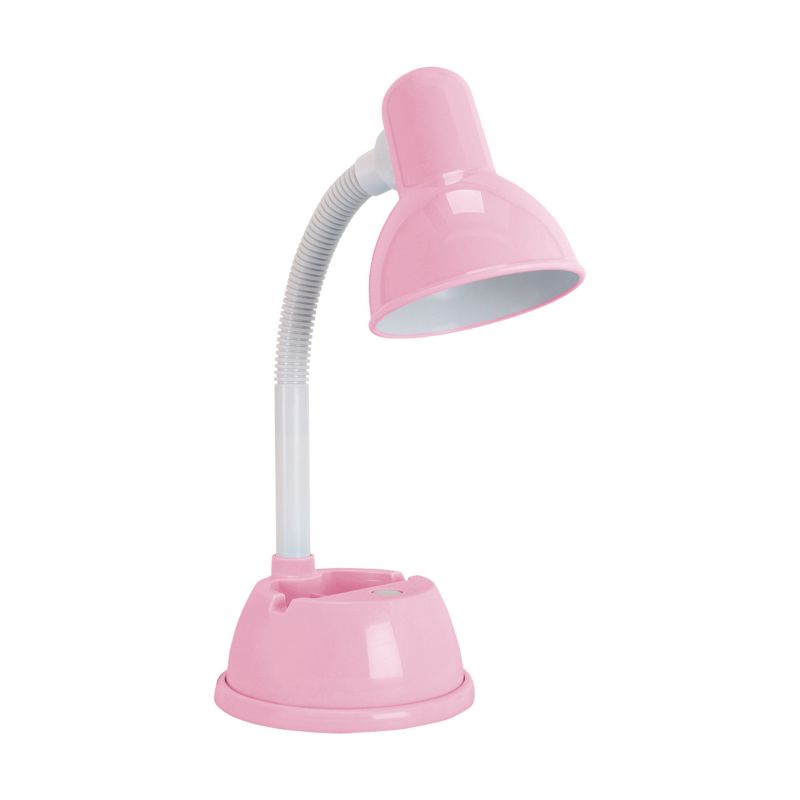Lampka biurkowa z przybornikiem elastyczne ramię Struhm LIDER różowa 1xE27x15W IP20 wym:36,5x15x20cm - 1 szt.