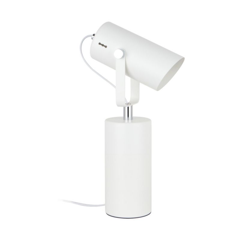 Lampka biurkowa Zuma Line Resi biały mat-chromowana  1 x E27 x 40W IP20 wym: 40 x 11.3 x 19.5 cm metal - 1 szt.