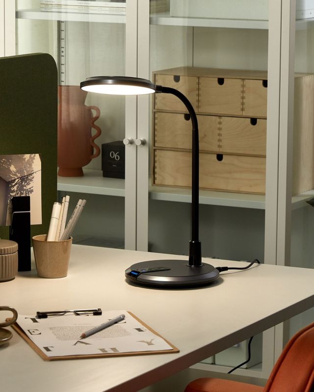 Lampka biurowa Columba Czarno-srebrny 1 szt.