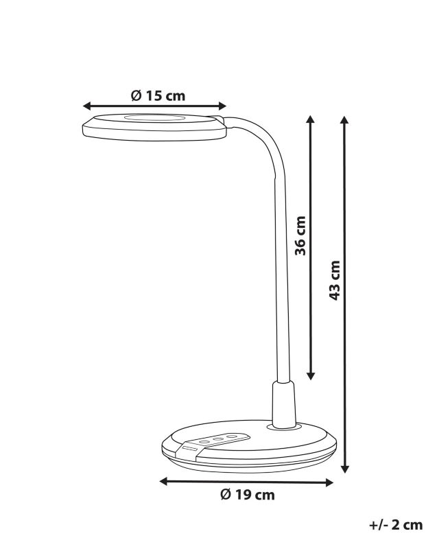 Lampka biurowa Columba Czarno-srebrny 1 szt.