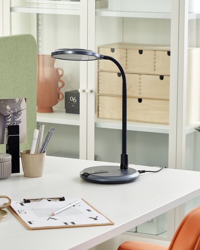 Lampka biurowa Columba Czarno-srebrny 1 szt.