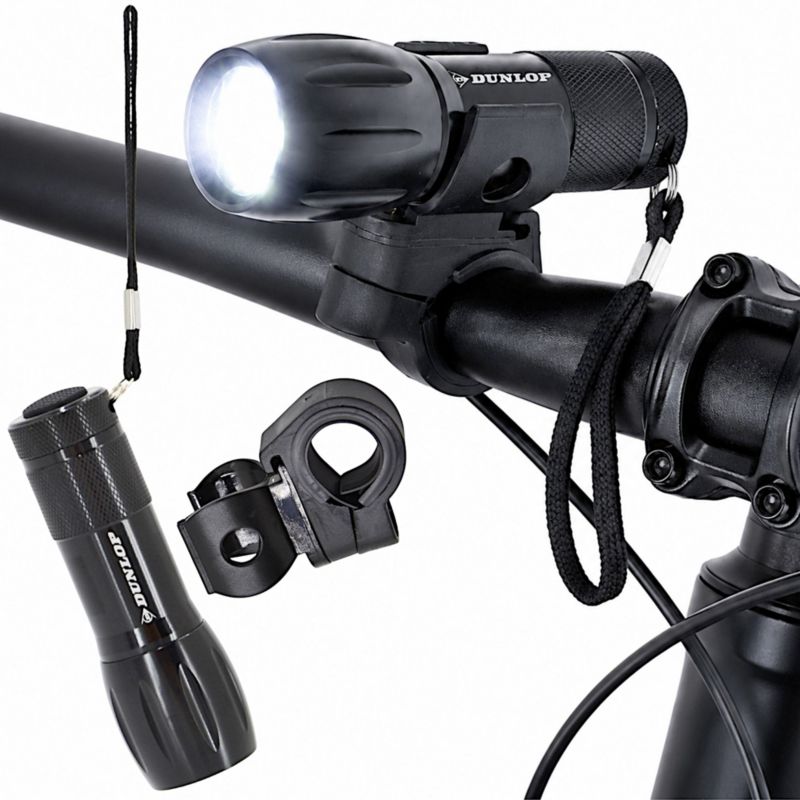 Lampka Dunlop  rowerowa przednia 2 w 1 9 led   1szt.