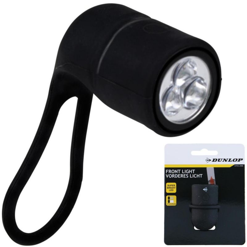 Lampka Dunlop  rowerowa przednia silikonowa  1szt.