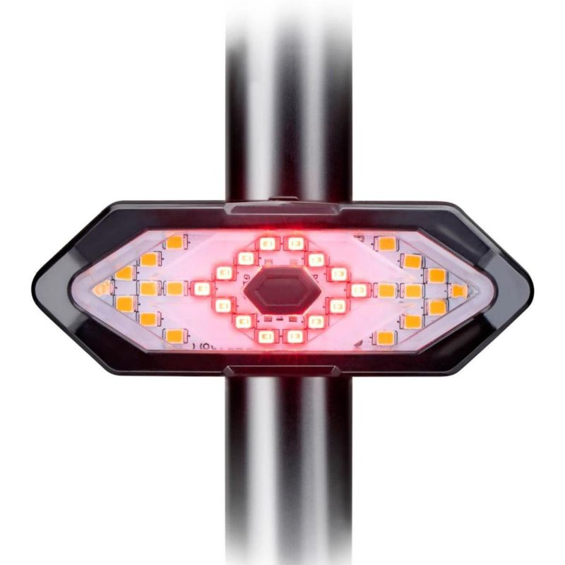 Lampka Dunlop  rowerowa tył z sygnalizatorem led ładowanie usb  1szt.
