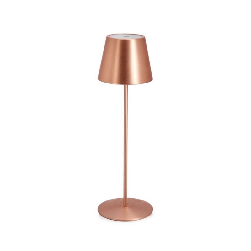Lampka LED na stół Bolzano Eterium fi12 miedziana metalowa 1 szt.