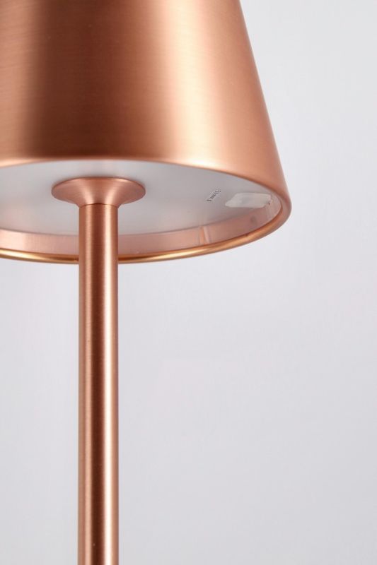 Lampka LED na stół Bolzano Eterium fi12 miedziana metalowa 1 szt.