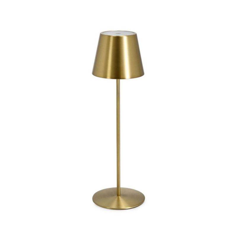 Lampka LED na stół Bolzano Eterium fi12 złota metalowa 1 szt.
