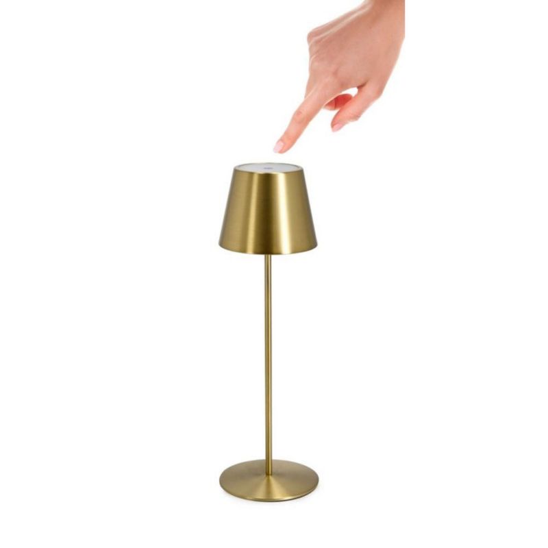 Lampka LED na stół Bolzano Eterium fi12 złota metalowa 1 szt.