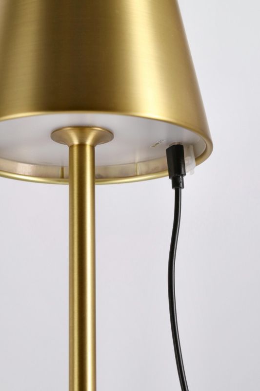 Lampka LED na stół Bolzano Eterium fi12 złota metalowa 1 szt.