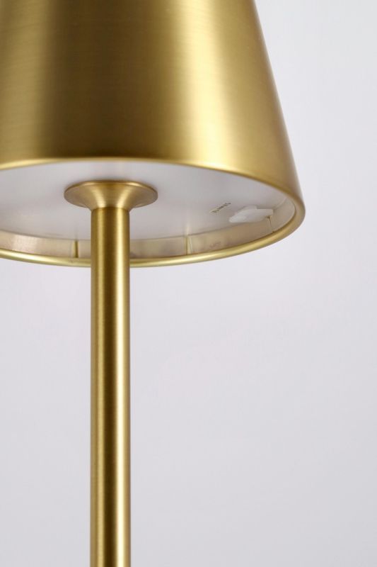 Lampka LED na stół Bolzano Eterium fi12 złota metalowa 1 szt.