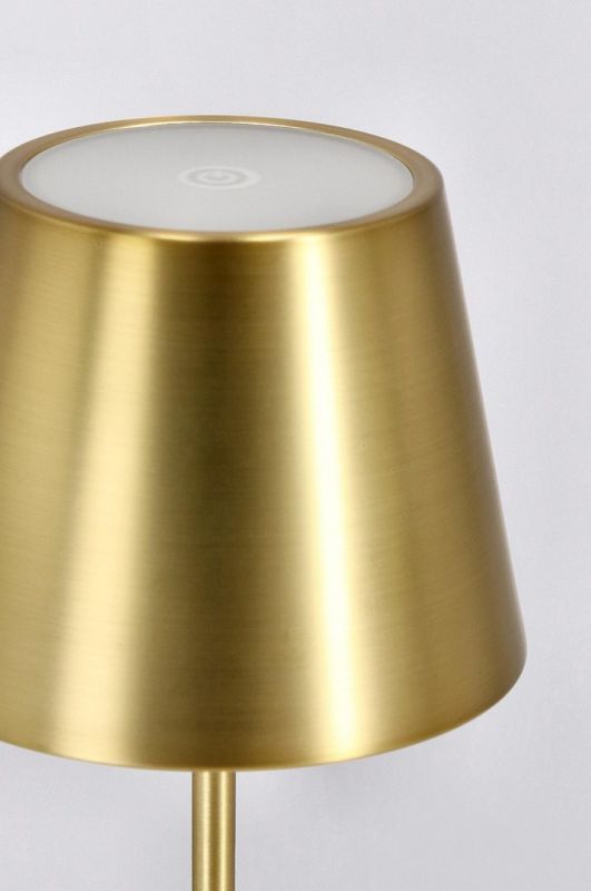Lampka LED na stół Bolzano Eterium fi12 złota metalowa 1 szt.