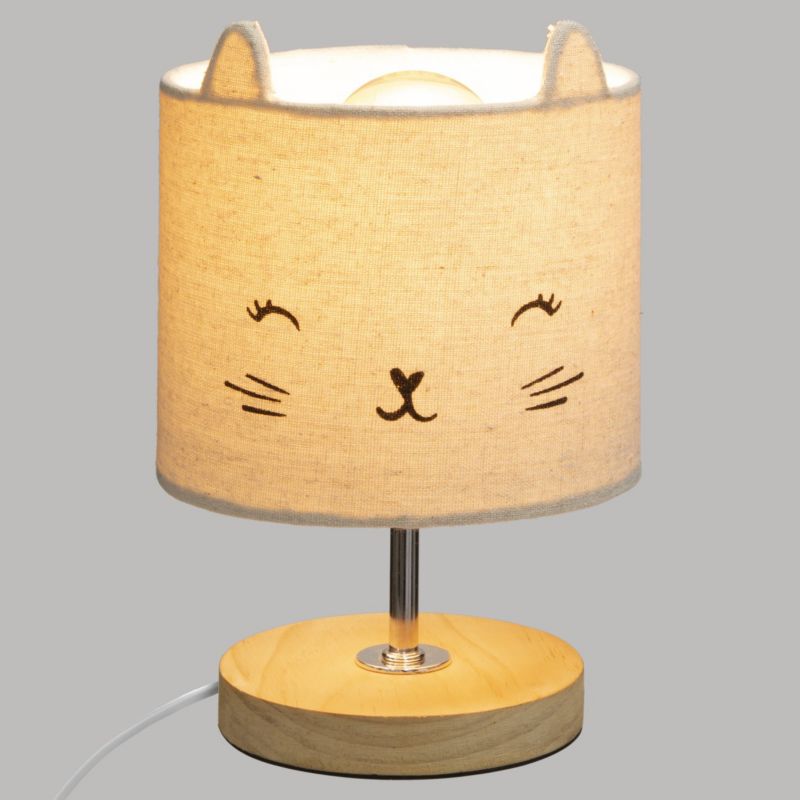 Lampka nocna dla dzieci Cat Atmosphera beż 21 cm 1 szt.