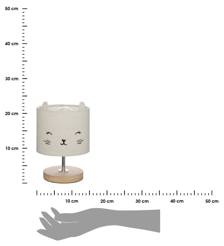 Lampka nocna dla dzieci Cat Atmosphera beż 21 cm 1 szt.