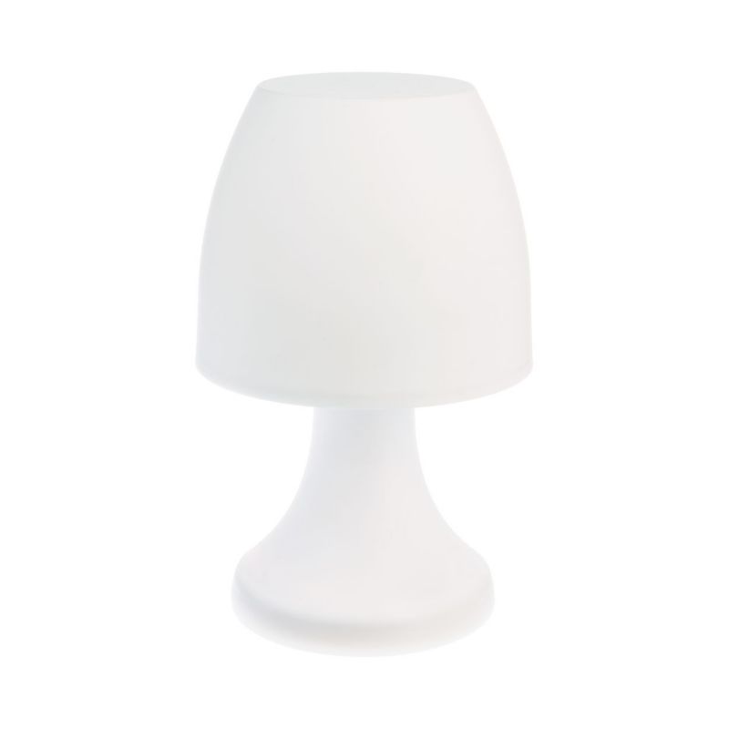 Lampka nocna LED Atmosphera przenośna bateryjna 19,5 cm średnica 12,5 cm biała 1 szt.