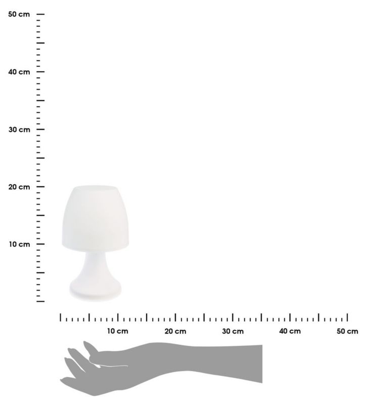 Lampka nocna LED Atmosphera przenośna bateryjna 19,5 cm średnica 12,5 cm biała 1 szt.