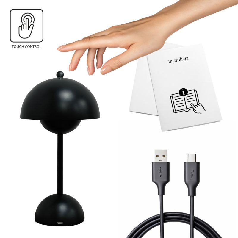 Lampka nocna LED Milagro Costa 3W czarna