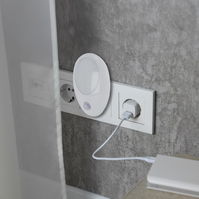 Lampka nocna LED Struhm Lulek 1 W PIR biała