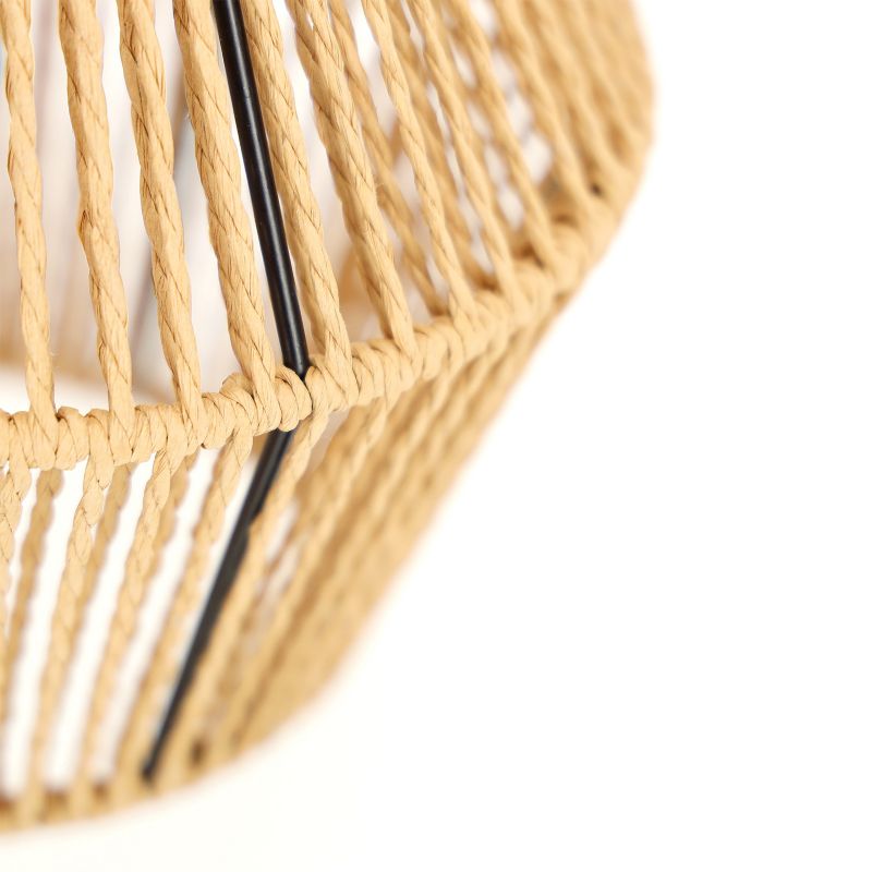 Lampka nocna stołowa Sibu ST Kobi biały klosz styl Boho 1xE27 50cm 1szt.