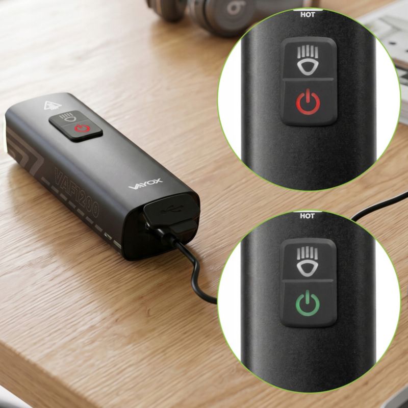 Lampka rowerowa przednia Vayox VAF1200 1200lm 2500mAh IPX6 1szt.