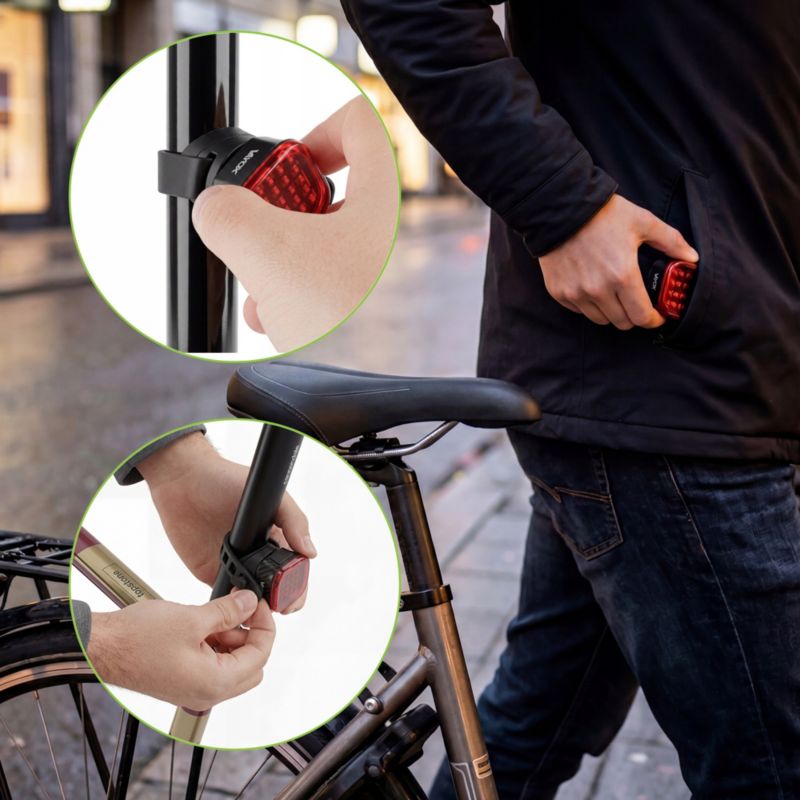 Lampka rowerowa tylna Vayox VAR60 60lm 500mAh IPX6 ze światłem stopu 1szt.