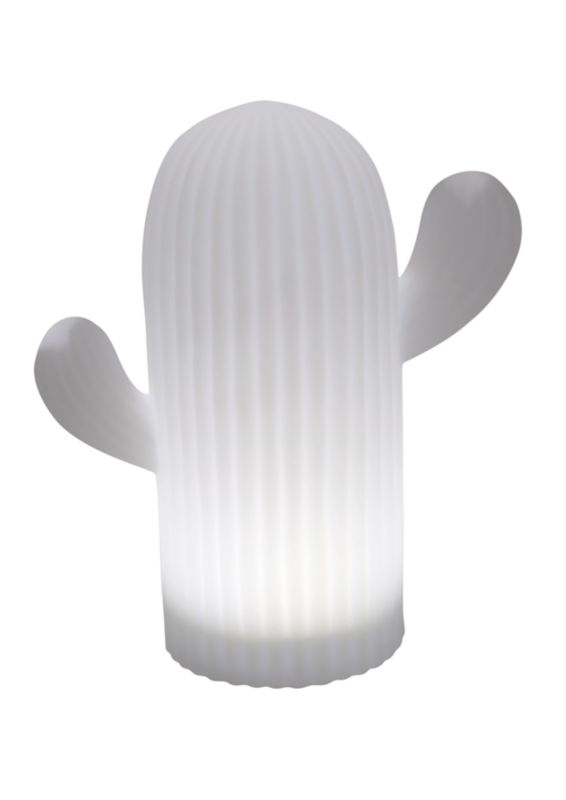 Lampka solarna Ega Kaktus RGB biała