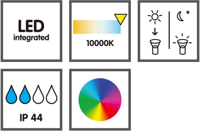 Lampka solarna RGB 1 szt.