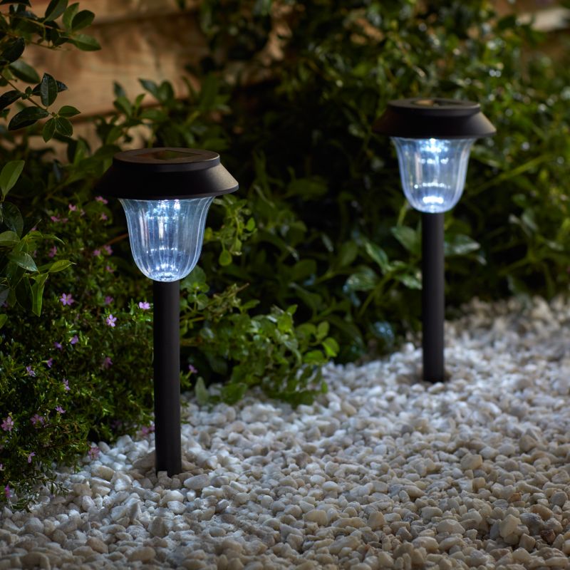 Lampka solarna wbijana 12 cm czarna