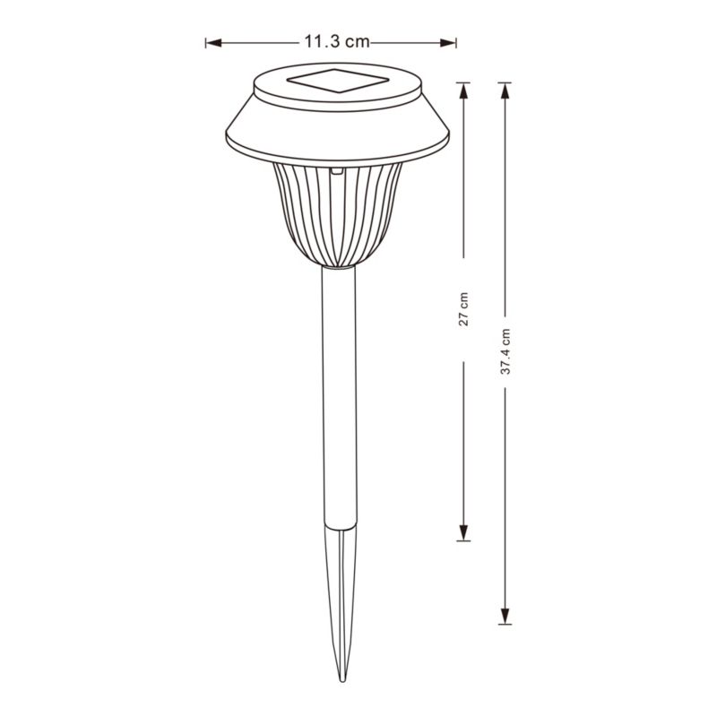 Lampka solarna wbijana 12 cm czarna