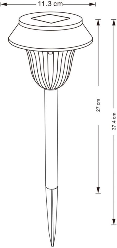 Lampka solarna wbijana 12 cm czarna