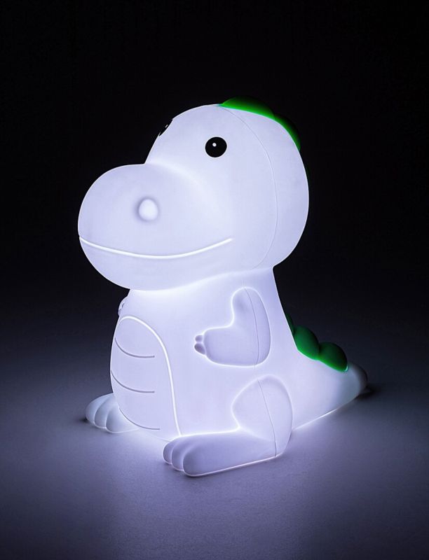 Lampka stołowa Rabalux Nocne biała wielokolorowy LED 0.45W 3000K + RGB 30lm dziecięca IP20 wym: 14 x 13 cm  - 1 szt.