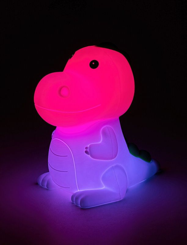 Lampka stołowa Rabalux Nocne biała wielokolorowy LED 0.45W 3000K + RGB 30lm dziecięca IP20 wym: 14 x 13 cm  - 1 szt.