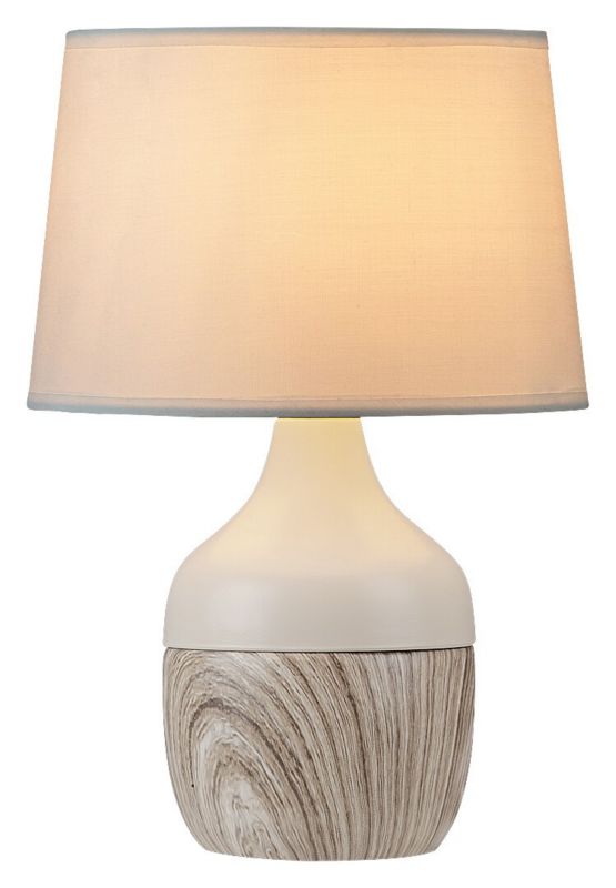 Lampka stołowa Rabalux Yvette biało-beżowa  1 x E14 x 40W IP20 wym: 29 x 20 x 20 cm ceramika - 1 szt.