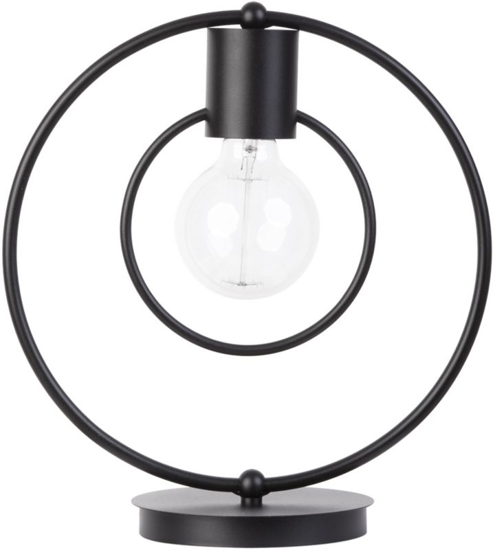 Lampka stołowa Fredo koło 1 x 60 W E27 czarna