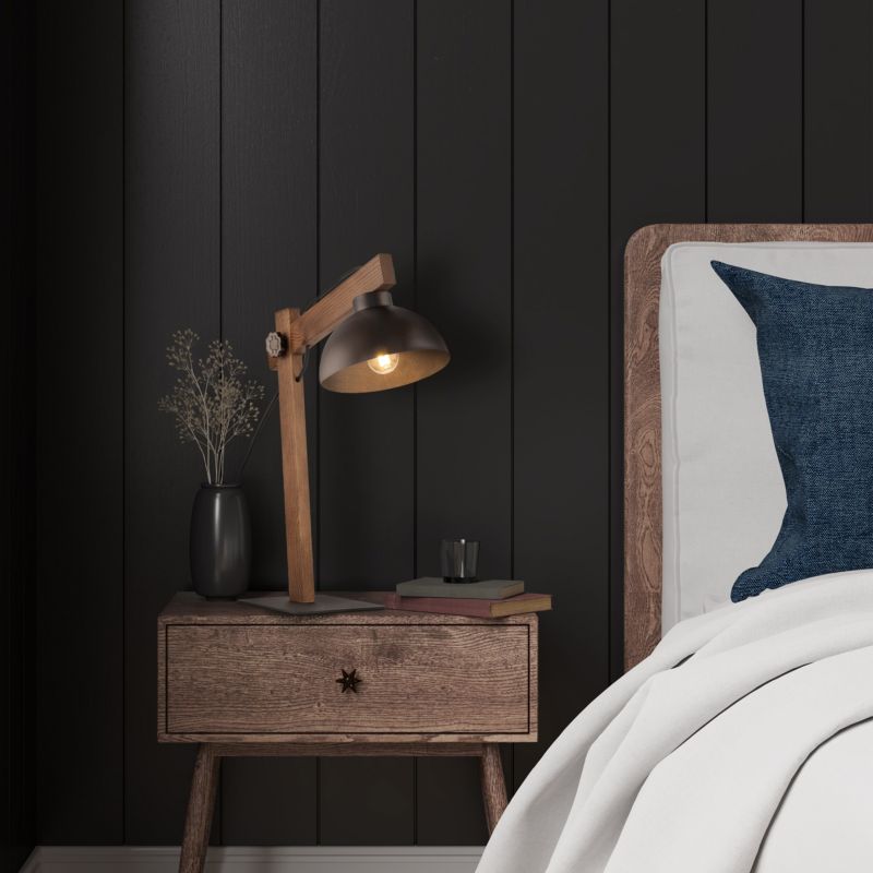 Lampka stołowa TK Lighting Oslo 1 x E27 brązowa