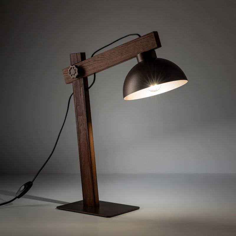 Lampka stołowa TK Lighting Oslo 1 x E27 brązowa