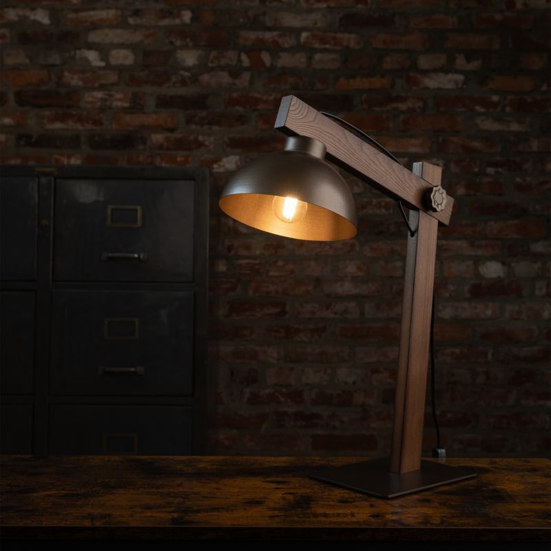 Lampka stołowa TK Lighting Oslo 1 x E27 brązowa