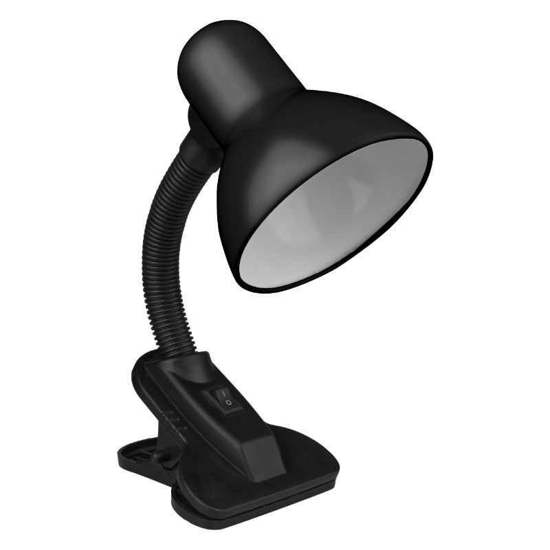 Lampka z klipsem, DPM, czarna, 1 szt
