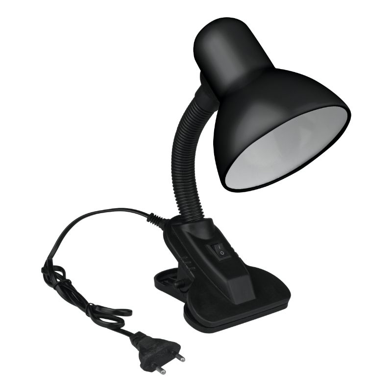 Lampka z klipsem, DPM, czarna, 1 szt