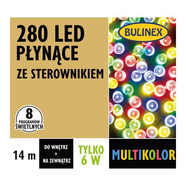 Lampki 280 LED Bulinex 14 m 8 programów multikolor