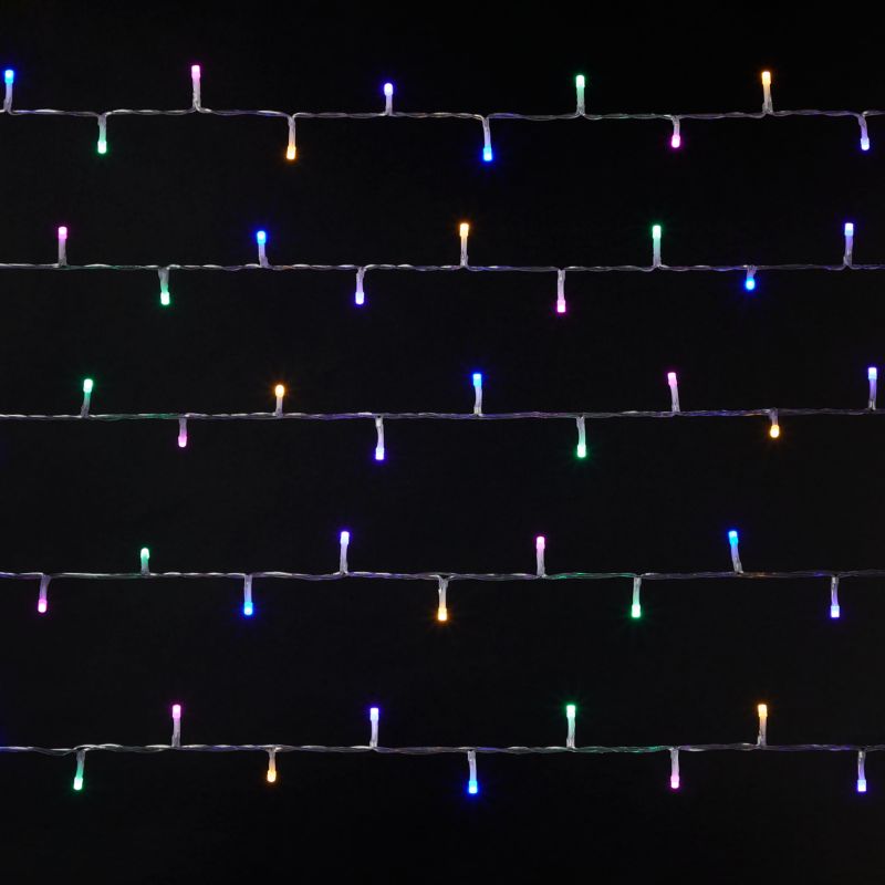 Lampki wewnętrzne 240 LED tęcza
