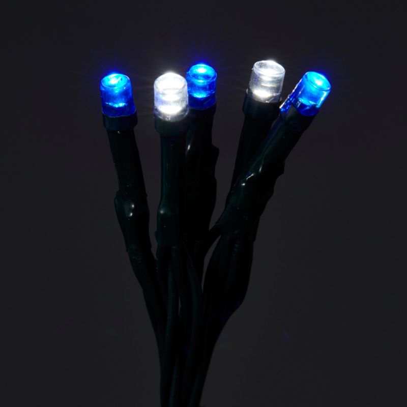 Lampki zewnętrzne 240 LED białe/niebieskie