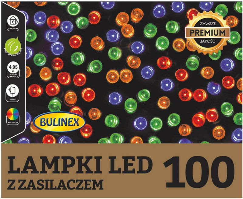 Lampki zewnętrzne Bulinex 100 LED 4,95 m multikolor