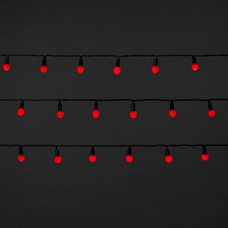 Lampki zewnętrzne kulki 120 LED czerwone