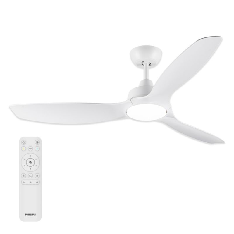 Lampowentylator Philips Fixed Blade 35W 132cm Wentylator Sufitowy Lampa Sufitowa 24W 2650lm CCT Biały z Pilotem 1 szt.