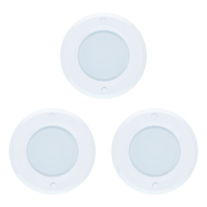 Lampy LED podszafkowa z czujnikiem ruchowym, okrągłe, DPM, biały, 3  szt