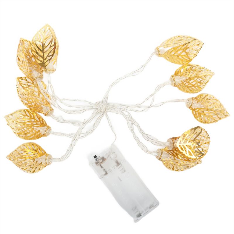 Łańcuch 130 cm liść 5,5 cm 10 LED